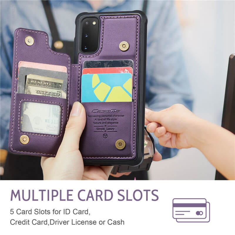 CaseMe Samsung Galaxy S20 FE RFID Blocking Card Holder Case - Image 4