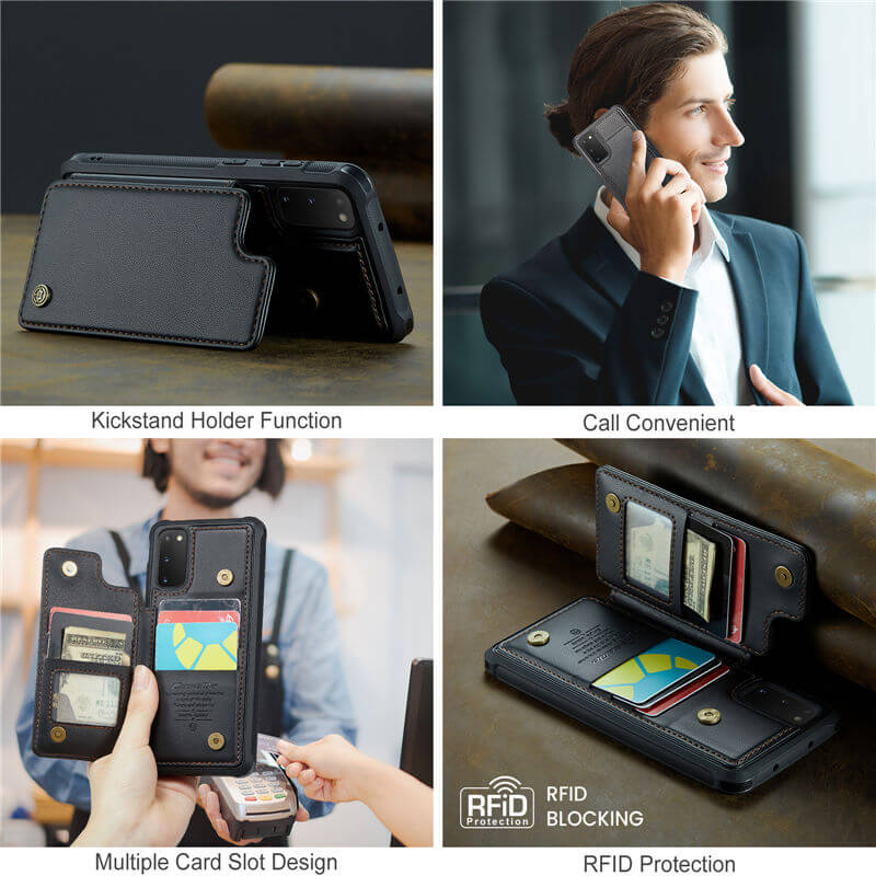 CaseMe Samsung Galaxy S20 FE RFID Blocking Card Holder Case - Image 6