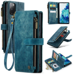 CaseMe Samsung Galaxy S20 FE Wallet kickstand Case with Wrist Strap
