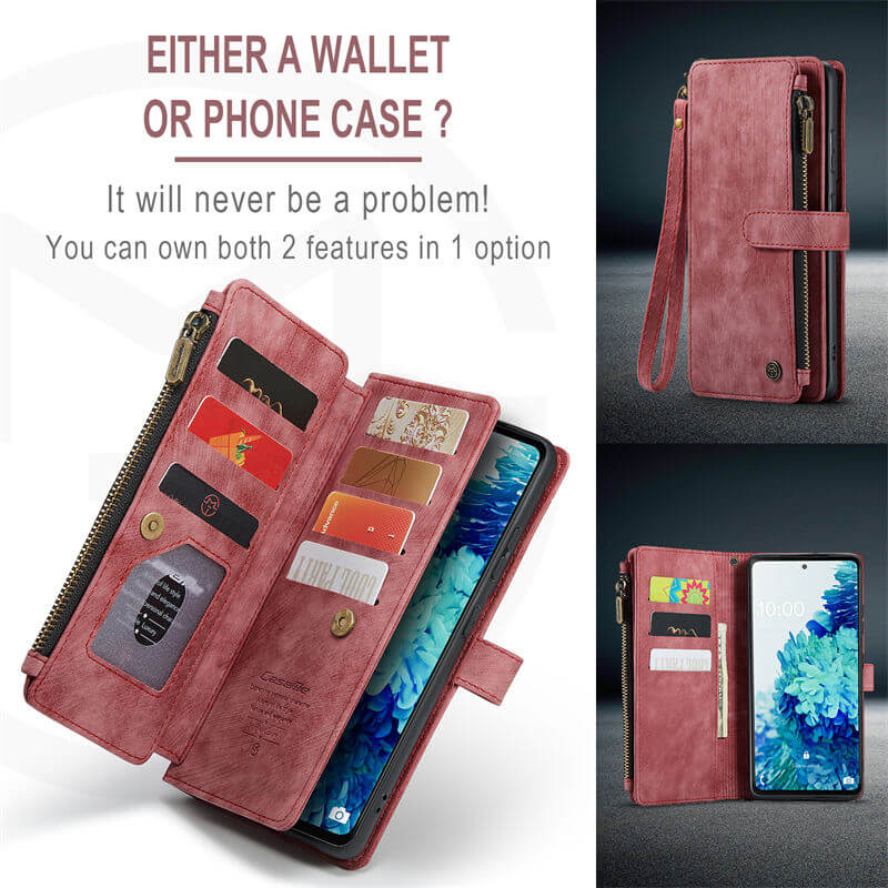 CaseMe Samsung Galaxy S20 FE Wallet kickstand Case with Wrist Strap - Image 7