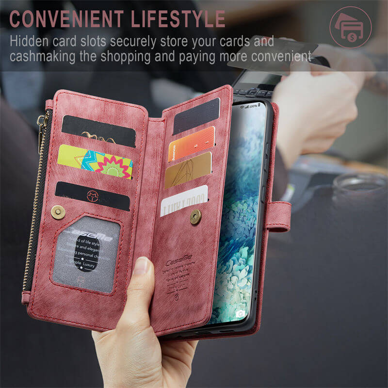 CaseMe Samsung Galaxy S20 Plus Wallet kickstand Case with Wrist Strap - Image 8