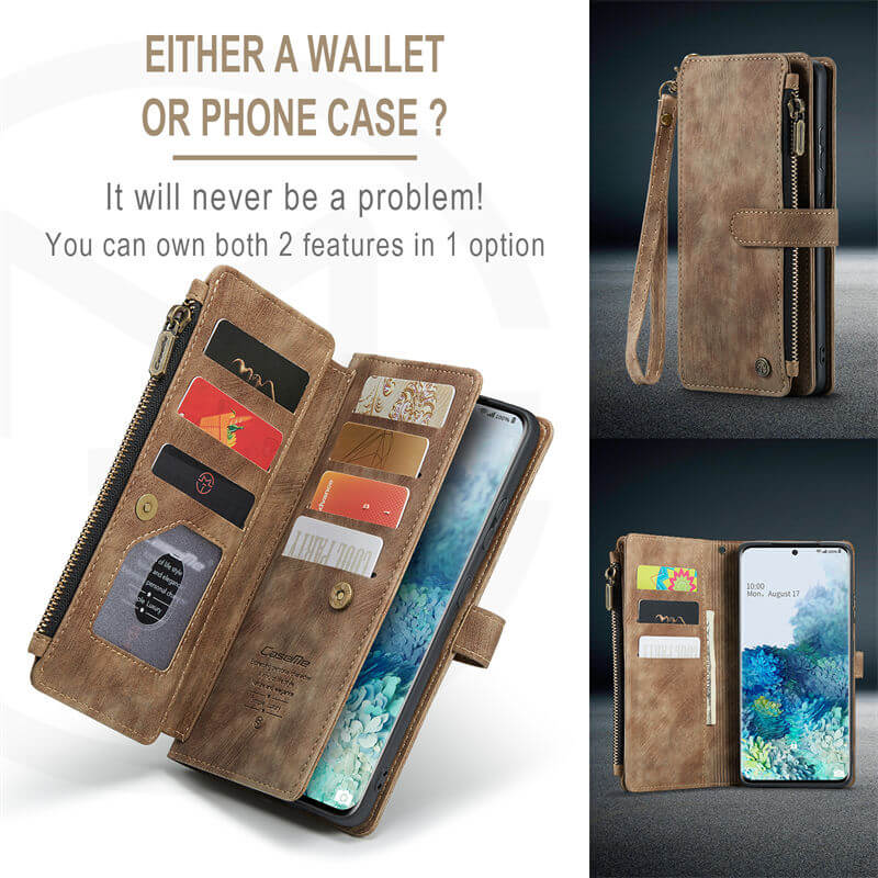 CaseMe Samsung Galaxy S20 Plus Wallet kickstand Case with Wrist Strap - Image 7