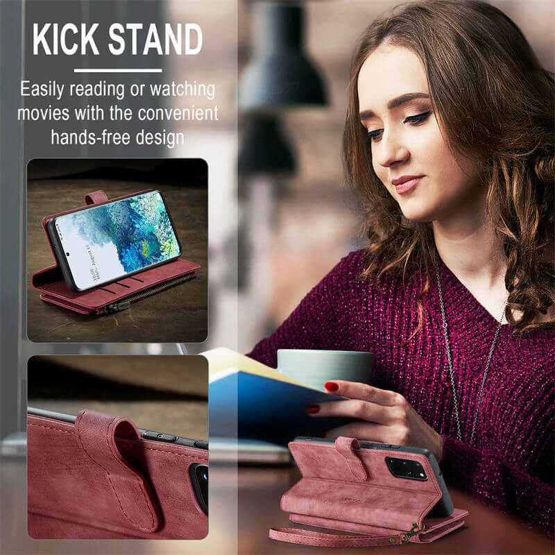 CaseMe Samsung Galaxy S20 Plus Wallet kickstand Case with Wrist Strap - Image 4