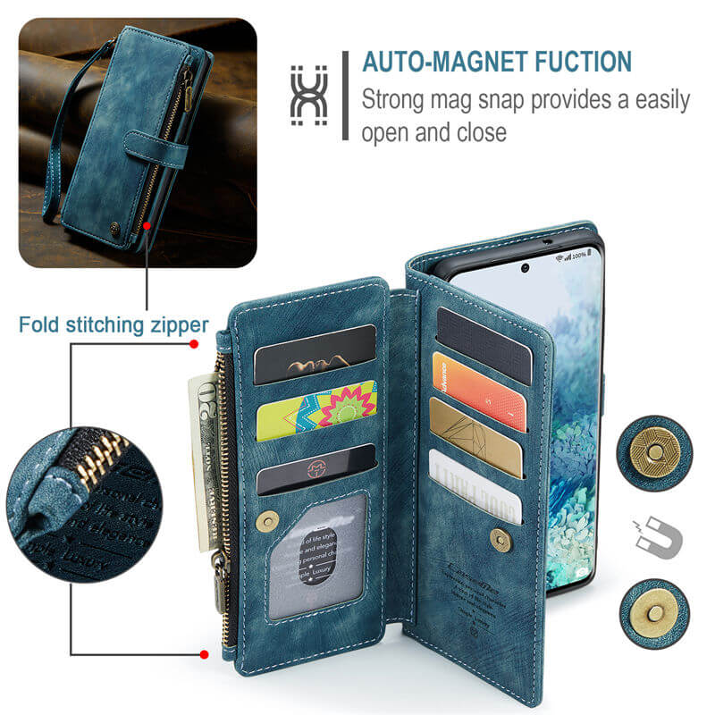 CaseMe Samsung Galaxy S20 Plus Wallet kickstand Case with Wrist Strap - Image 6