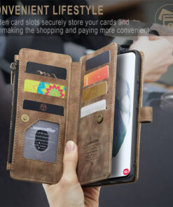 CaseMe Samsung Galaxy S21 Wallet kickstand Case with Wrist Strap - Image 8