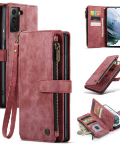 CaseMe Samsung Galaxy S21 Wallet kickstand Case with Wrist Strap