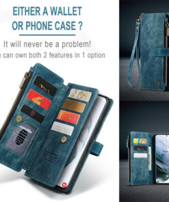 CaseMe Samsung Galaxy S21 Wallet kickstand Case with Wrist Strap - Image 7