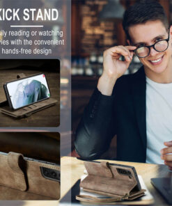 CaseMe Samsung Galaxy S21 Wallet kickstand Case with Wrist Strap - Image 4