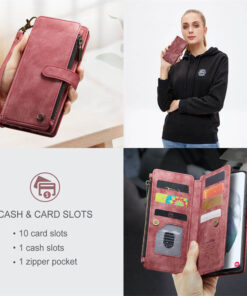 CaseMe Samsung Galaxy S21 Wallet kickstand Case with Wrist Strap - Image 5