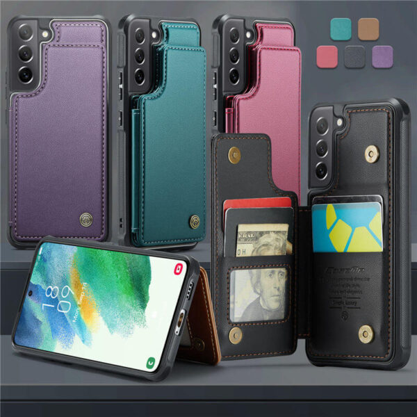 Alternative view of CaseMe Samsung Galaxy S21 FE RFID Blocking Card Holder Case
