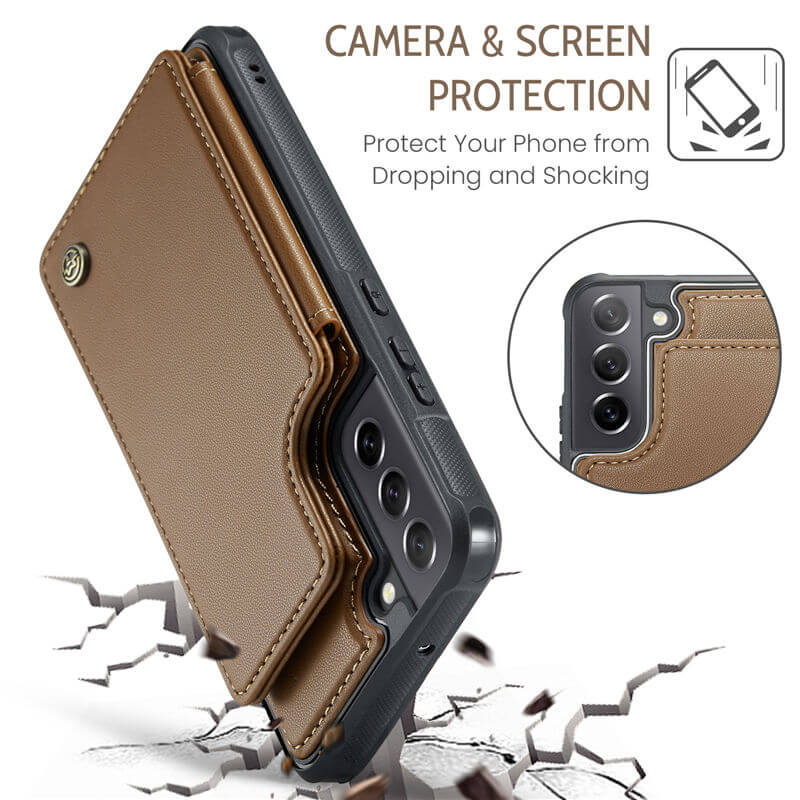 CaseMe Samsung Galaxy S21 FE RFID Blocking Card Holder Case - Image 9