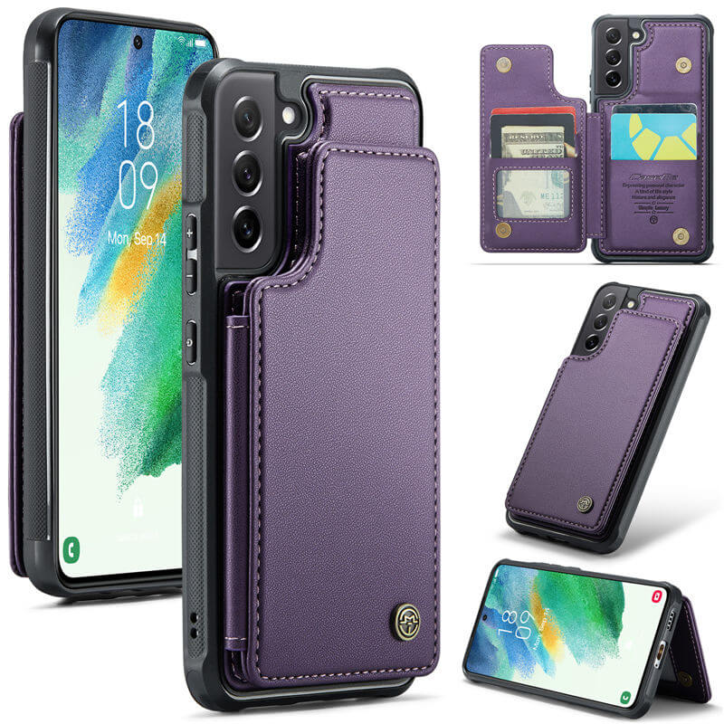 CaseMe Samsung Galaxy S21 FE RFID Blocking Card Holder Case