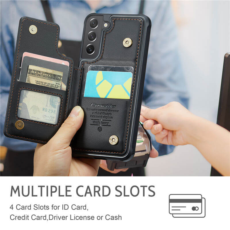 CaseMe Samsung Galaxy S21 FE RFID Blocking Card Holder Case - Image 4