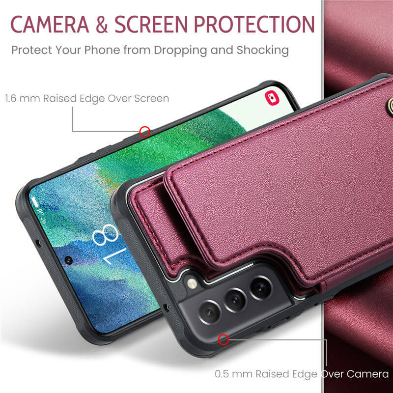 CaseMe Samsung Galaxy S21 FE RFID Blocking Card Holder Case - Image 8