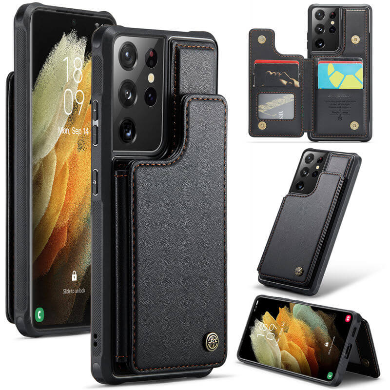 CaseMe Samsung Galaxy S21 Ultra RFID Blocking Card Holder Case