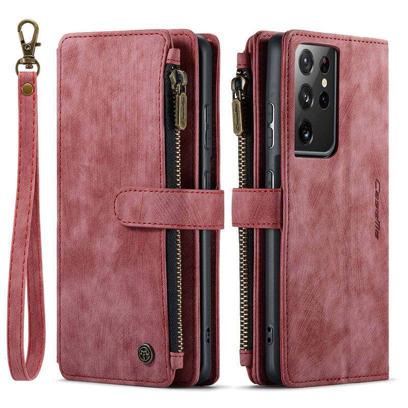 CaseMe Samsung Galaxy S21 Ultra Wallet kickstand Case with Wrist Strap - Image 10