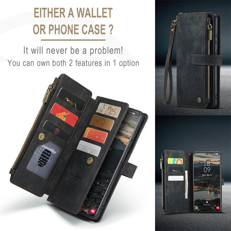 CaseMe Samsung Galaxy S22 Wallet kickstand Case with Wrist Strap - Image 7