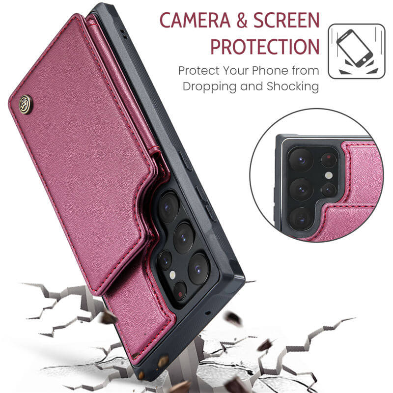 CaseMe Samsung Galaxy S22 Ultra RFID Blocking Card Holder Case - Image 10