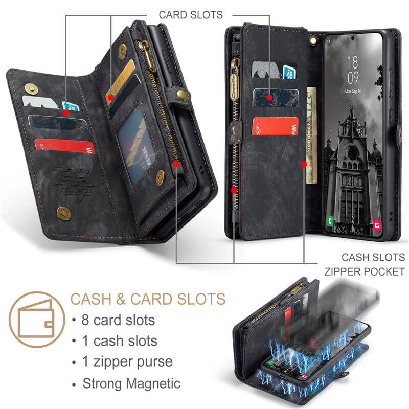 CaseMe Samsung Galaxy S24 Plus Wallet Case with Wrist Strap - Image 3