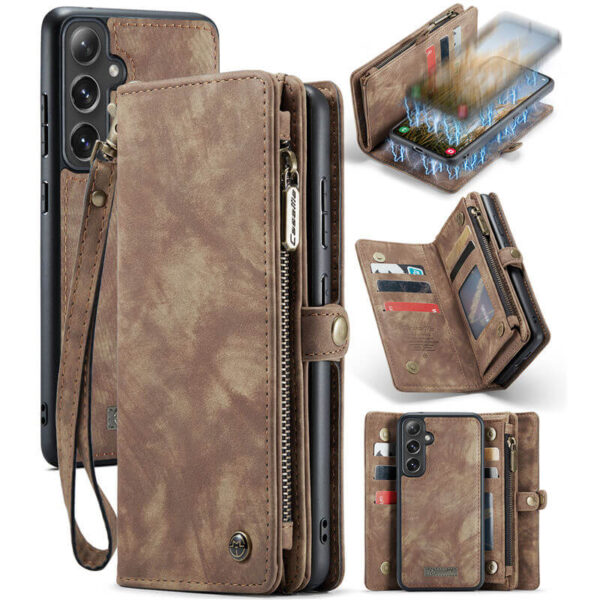 CaseMe Samsung Galaxy S24 Wallet Case with Wrist Strap