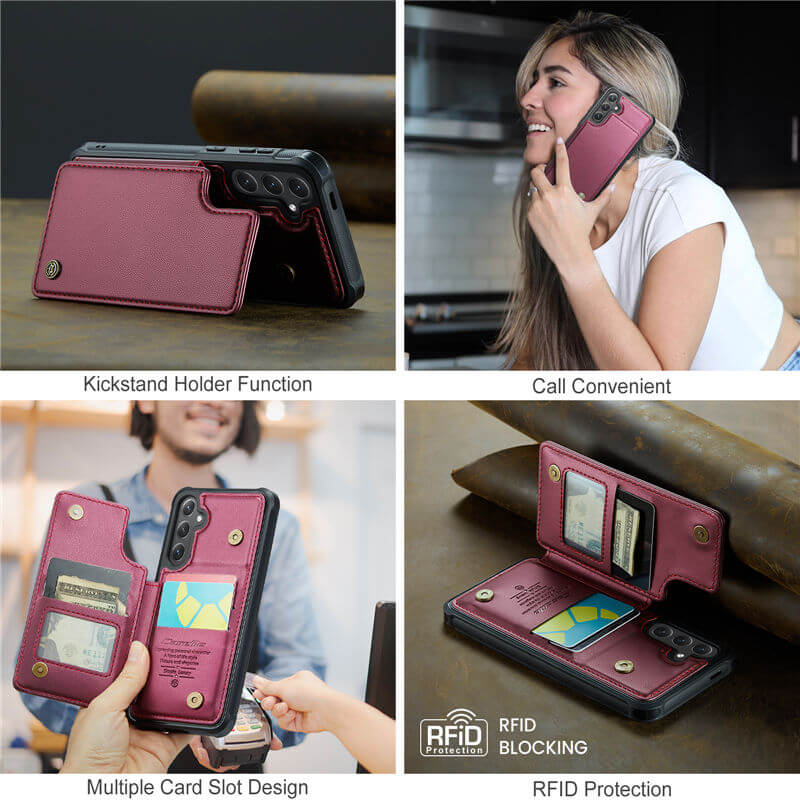 CaseMe Samsung Galaxy S24 RFID Blocking Card Holder Case - Image 8