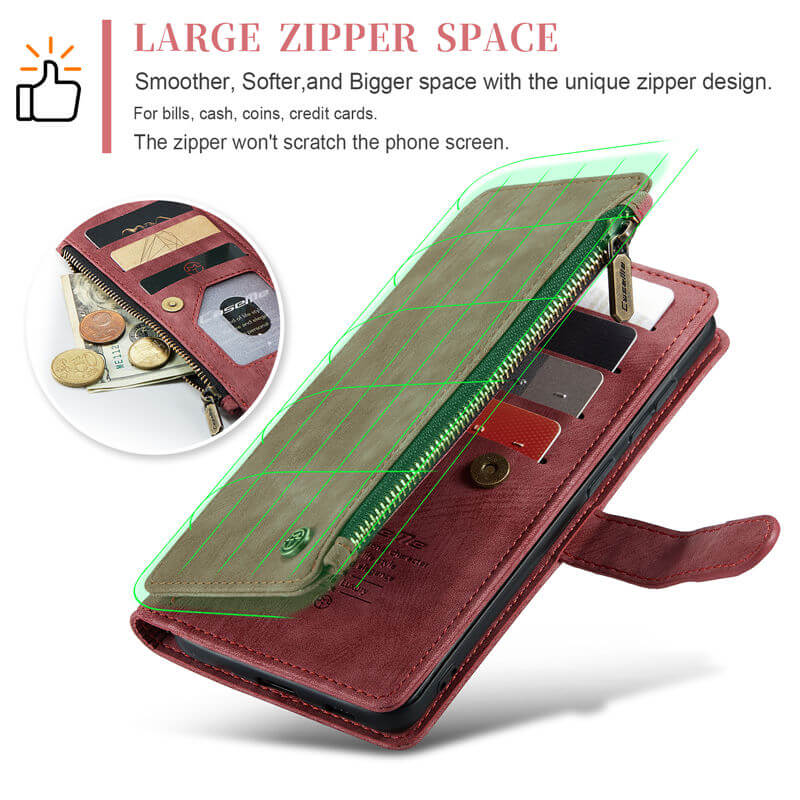 CaseMe Samsung Galaxy S24 Wallet kickstand Case with Wrist Strap - Image 5