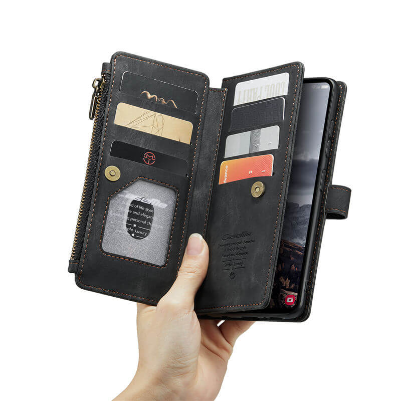 CaseMe Samsung Galaxy S24 Plus Wallet kickstand Case with Wrist Strap - Image 9
