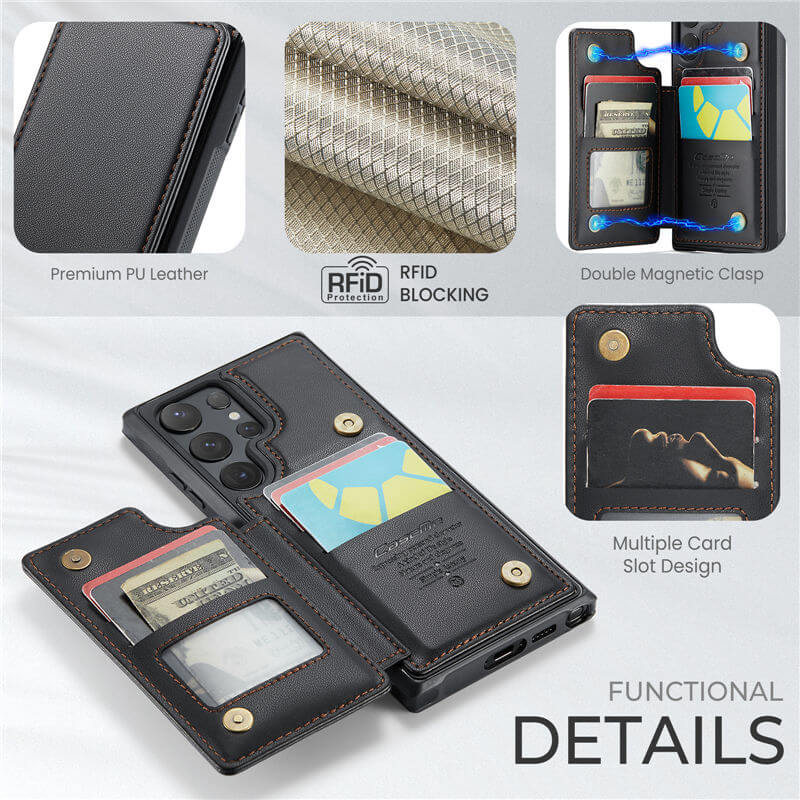 CaseMe Samsung Galaxy S24 Ultra RFID Blocking Card Holder Case - Image 5