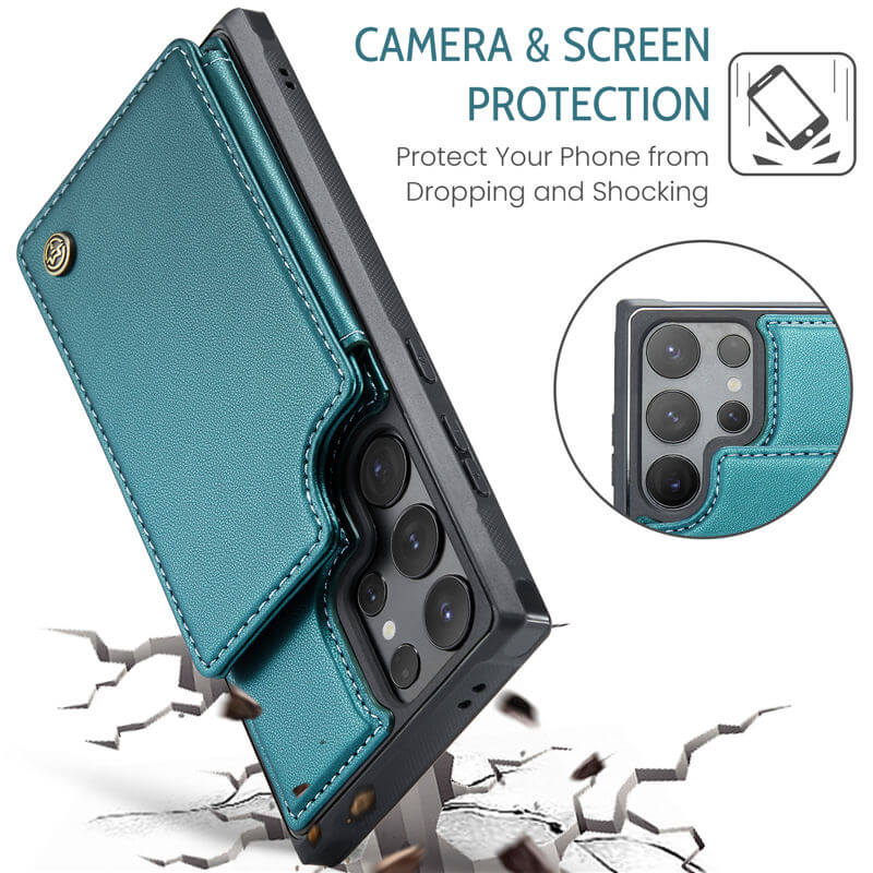 CaseMe Samsung Galaxy S24 Ultra RFID Blocking Card Holder Case - Image 7