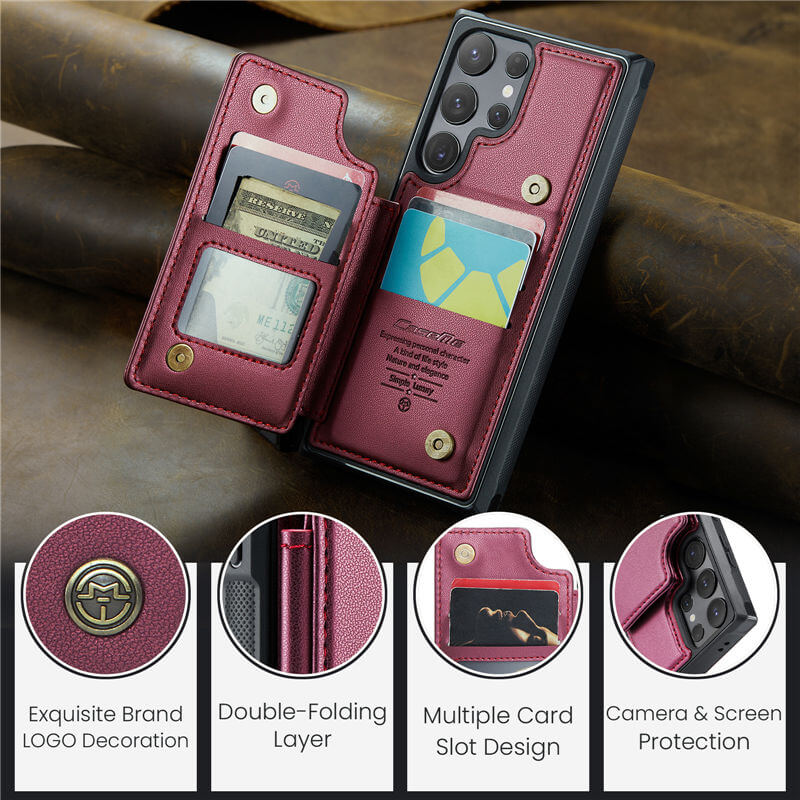 CaseMe Samsung Galaxy S24 Ultra RFID Blocking Card Holder Case - Image 9