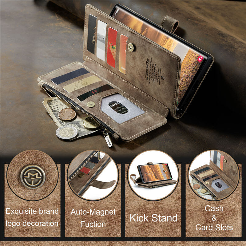 CaseMe Samsung Galaxy S24 Ultra Wallet kickstand Case with Wrist Strap - Image 6