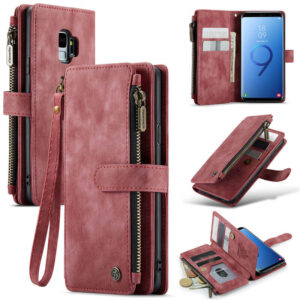 CaseMe Samsung Galaxy S9 Wallet kickstand Case with Wrist Strap