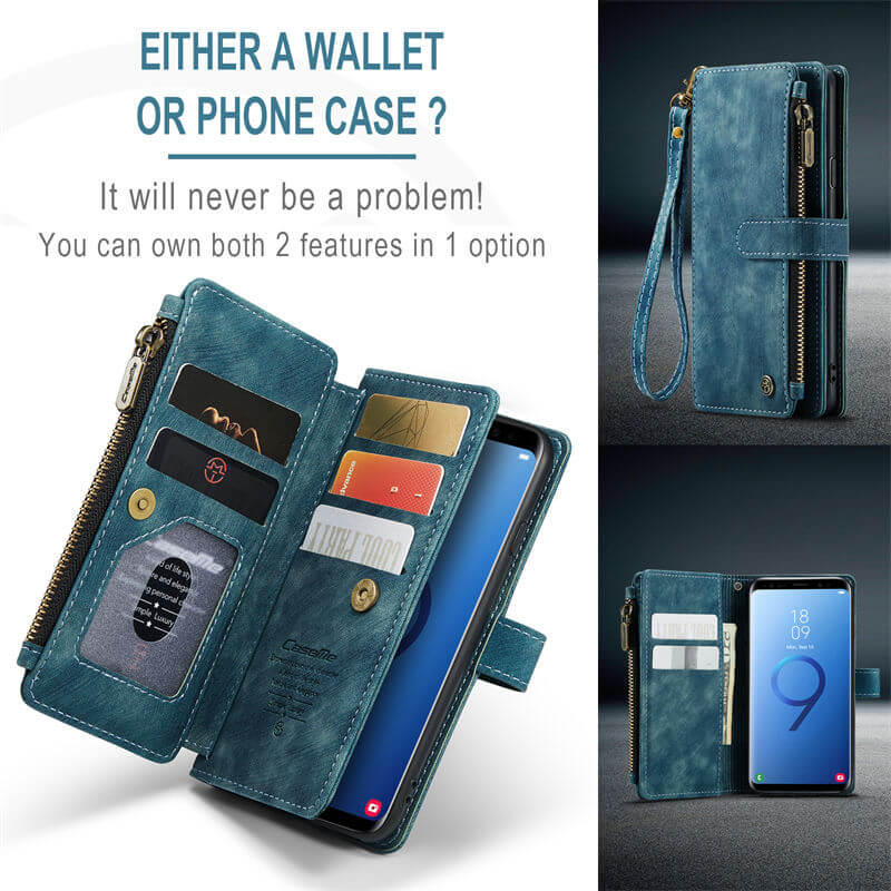 CaseMe Samsung Galaxy S9 Wallet kickstand Case with Wrist Strap - Image 7