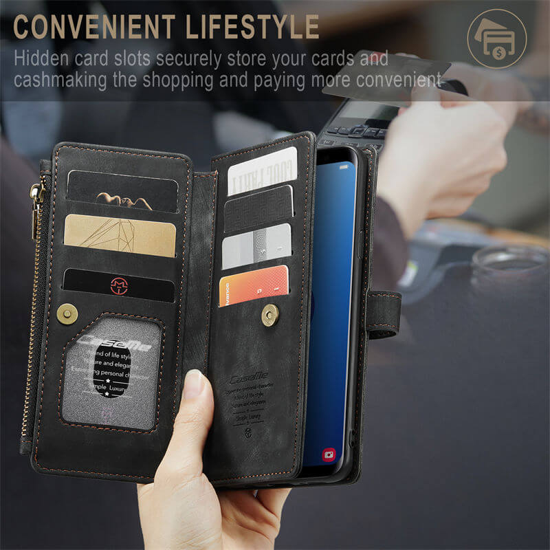 CaseMe Samsung Galaxy S9 Plus Wallet kickstand Case with Wrist Strap - Image 8