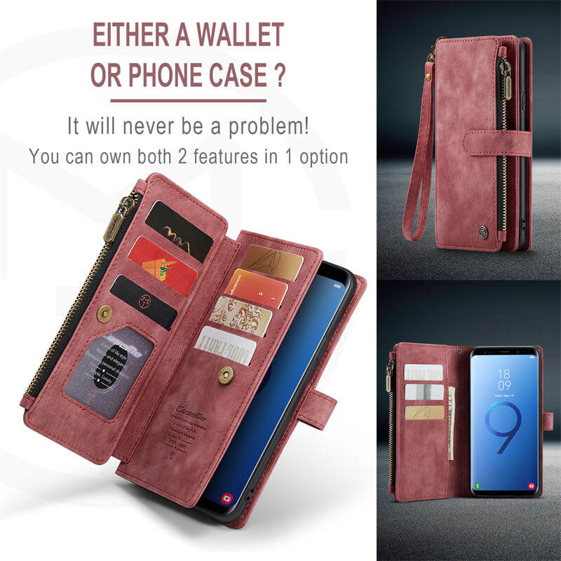 CaseMe Samsung Galaxy S9 Plus Wallet kickstand Case with Wrist Strap - Image 7