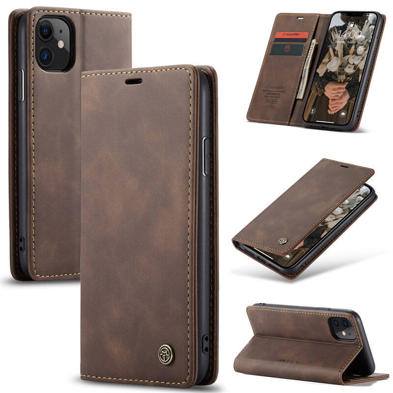 CaseMe iPhone 11 Wallet Suede Leather Case