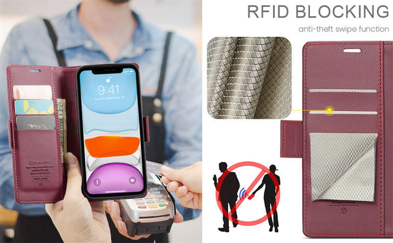 CaseMe iPhone 11 Wallet RFID Blocking Case