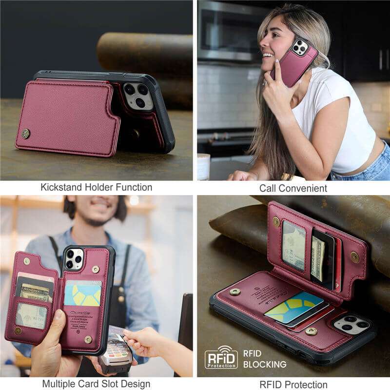CaseMe iPhone 11 Pro RFID Blocking Card Holder Case - Image 6