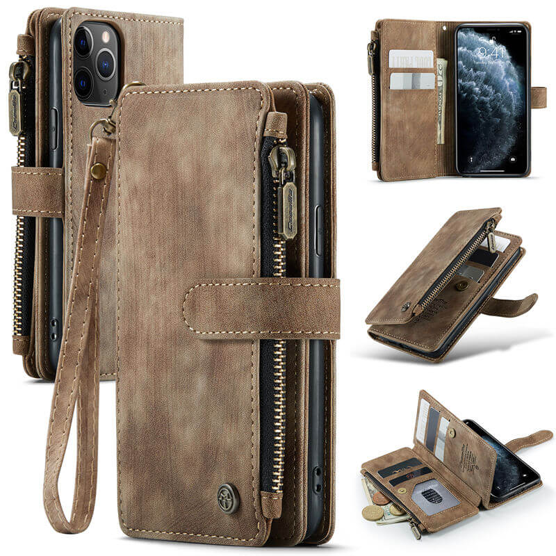 CaseMe iPhone 11 Pro Wallet kickstand Case with Wrist Strap