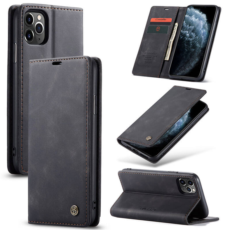 CaseMe iPhone 11 Pro Max Wallet Suede Leather Case