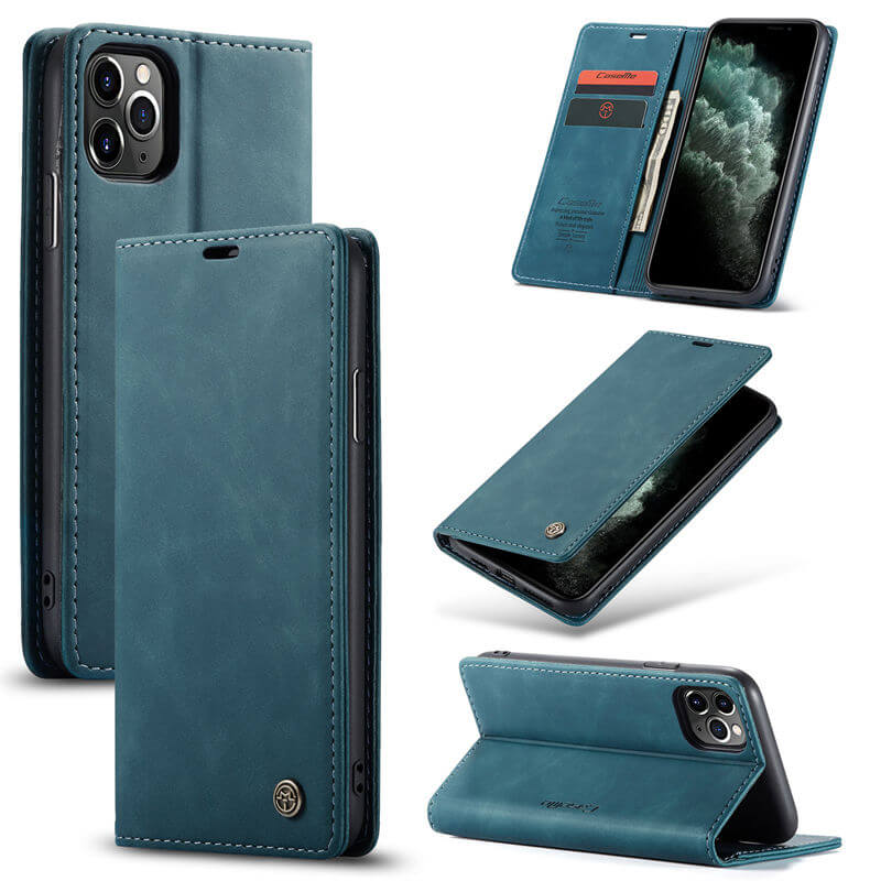 CaseMe iPhone 11 Pro Wallet Suede Leather Case