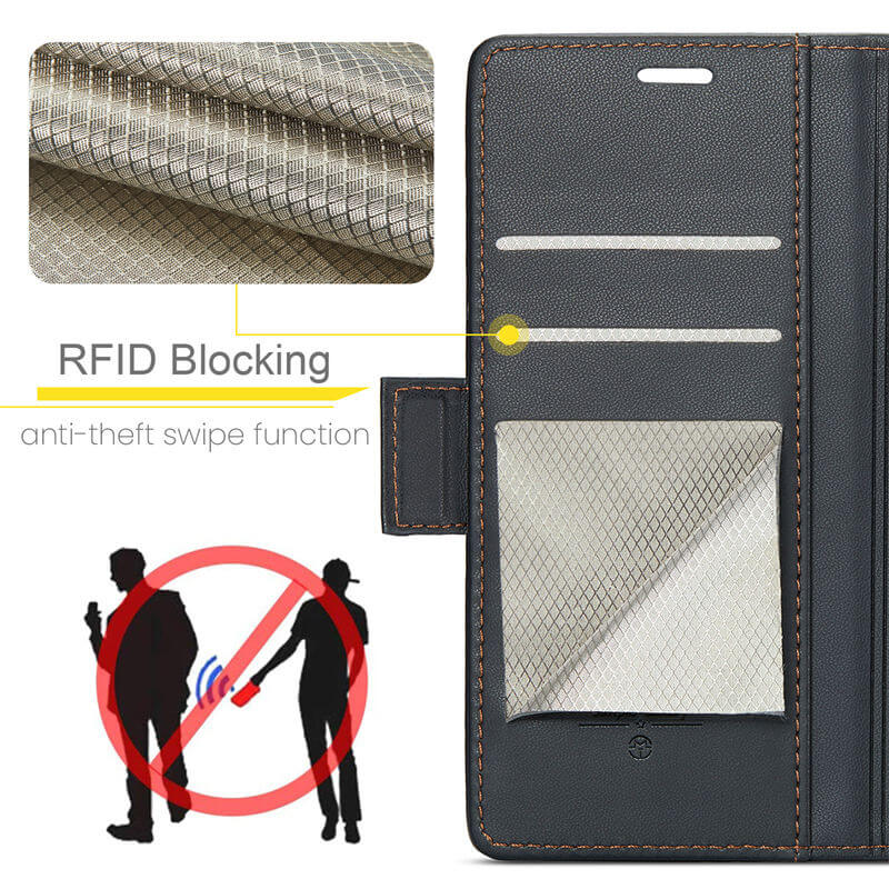 CaseMe iPhone 12 Pro Max Wallet RFID Blocking Magnetic Buckle Case - Image 7