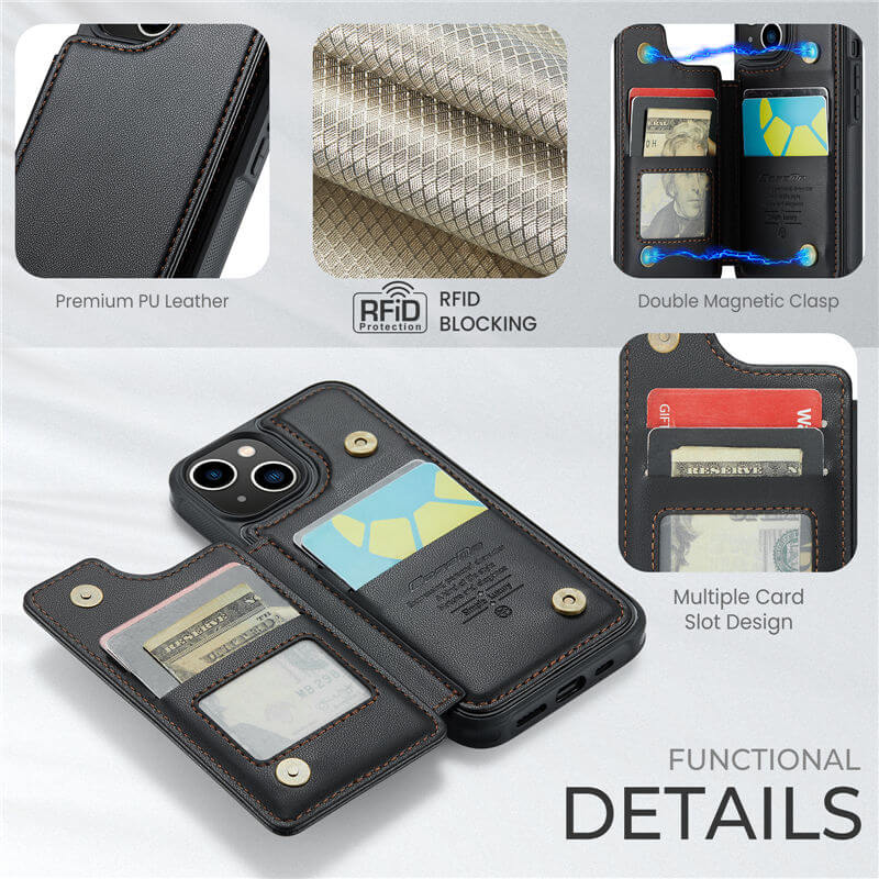CaseMe iPhone 13 RFID Blocking Card Holder Case - Image 7