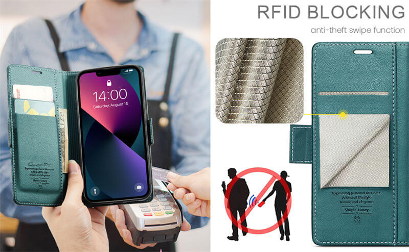 CaseMe iPhone 13 Mini Wallet RFID Blocking Case