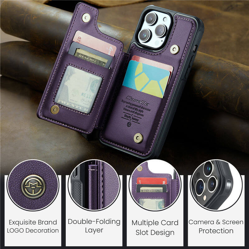 CaseMe iPhone 13 Pro RFID Blocking Card Holder Case - Image 9
