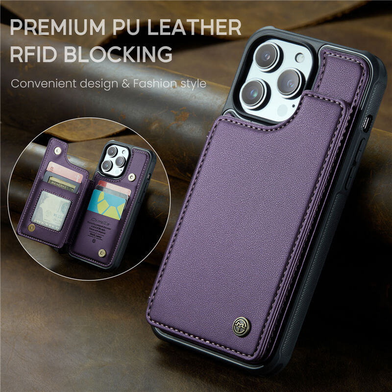 CaseMe iPhone 13 Pro Max RFID Blocking Card Holder Case - Image 3