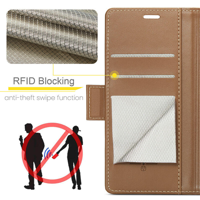 CaseMe iPhone 14 Wallet RFID Blocking Case