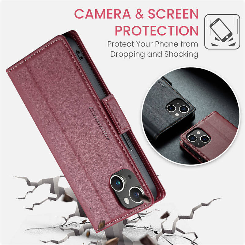 CaseMe iPhone 14 Wallet RFID Blocking Magnetic Buckle Case - Image 10