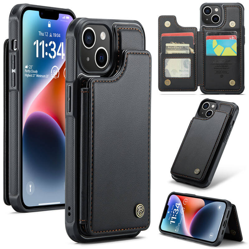 CaseMe iPhone 14 Plus RFID Blocking Card Holder Case