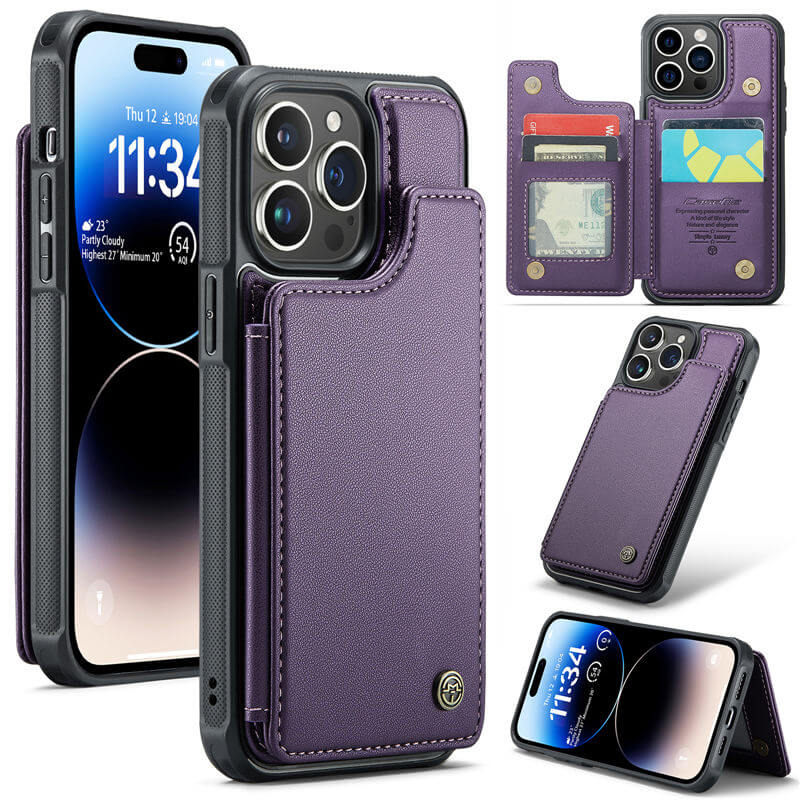 CaseMe iPhone 14 Pro RFID Blocking Card Holder Case